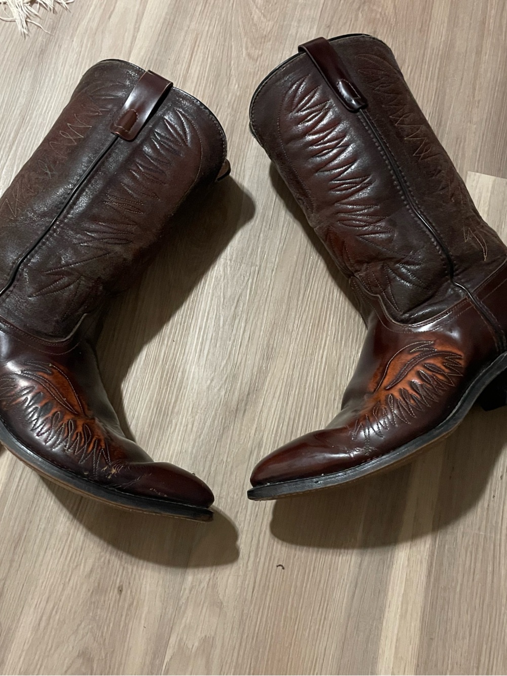 Vintage Laredo Men's Flame Western Biker Cowboy Boots Size: 11 EE